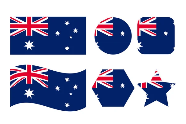 Australie Drapeau Illustration Simple Pour Jour Indépendance Élection — Image vectorielle