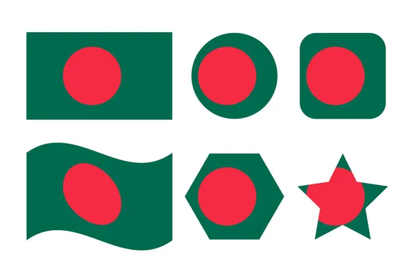 Bangladesz Flaga Prosta Ilustracja Dzień Niepodległości Lub Wyborów — Wektor stockowy