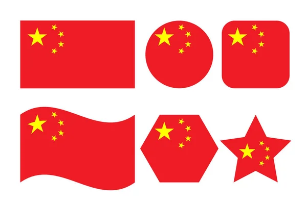 China Flagge Einfache Illustration Für Unabhängigkeitstag Oder Wahl — Stockvektor