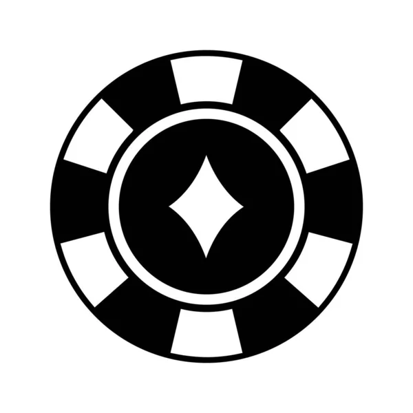 Ícone Diamantes Chip Casino Poker Para Web Design Casino Online — Vetor de Stock