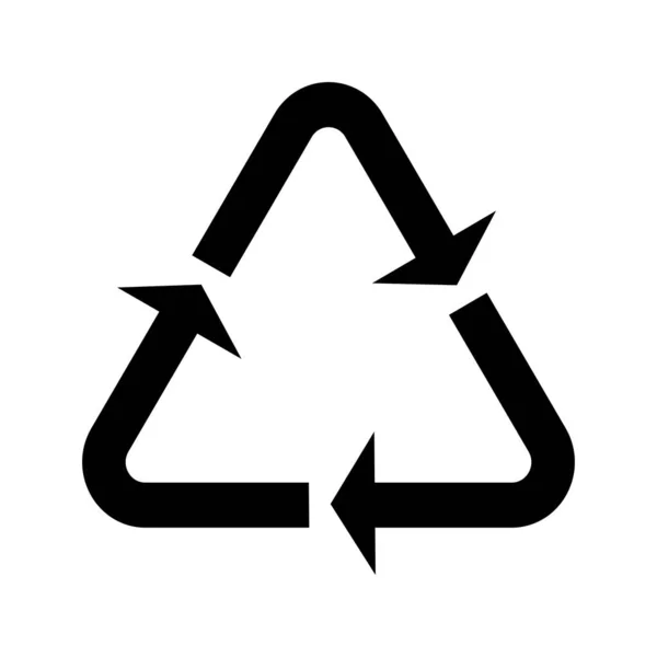 Recyclingfähiger Kunststoff Einfaches Symbol Auf Produktverpackung Und Verpackung — Stockvektor