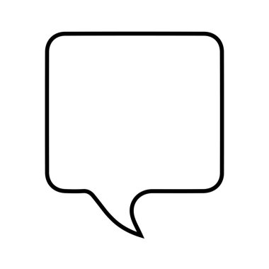Cloud speech bubble icon Simple illustration of cartoon speech bubble