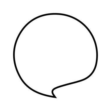 Cloud speech bubble icon Simple illustration of cartoon speech bubble