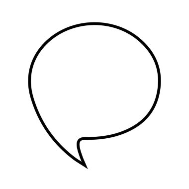 Cloud speech bubble icon Simple illustration of cartoon speech bubble