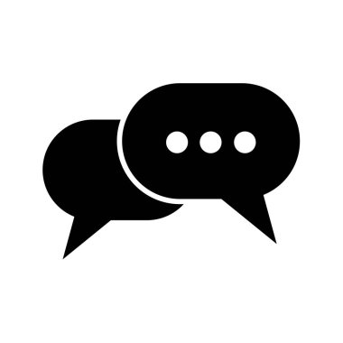 Cloud speech bubble icon Simple illustration of cartoon speech bubble