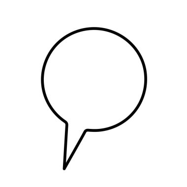 Cloud speech bubble icon Simple illustration of cartoon speech bubble