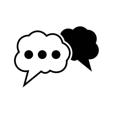 Cloud speech bubble icon Simple illustration of cartoon speech bubble