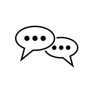 Cloud speech bubble icon Simple illustration of cartoon speech bubble