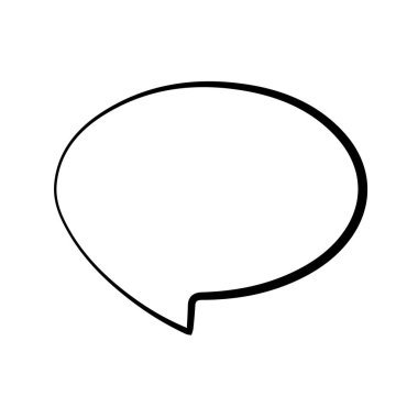 Cloud speech bubble icon Simple illustration of cartoon speech bubble