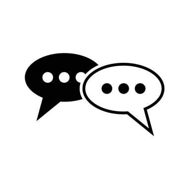 Cloud speech bubble icon Simple illustration of cartoon speech bubble