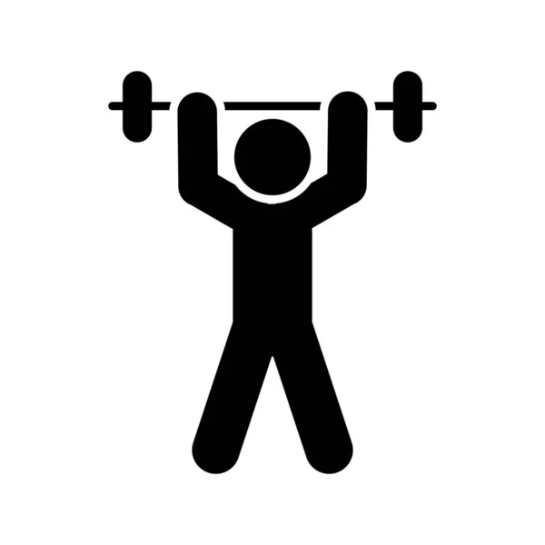 Man Doing Exercises Icon People Motion Active Lifestyle Sign — 스톡 벡터