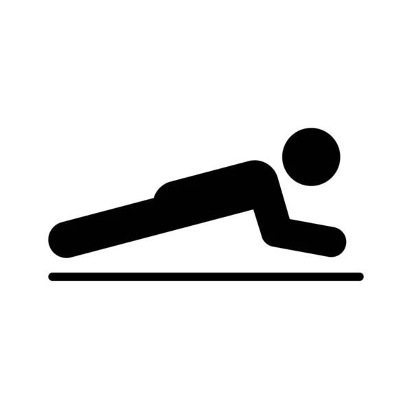 Man Doing Exercises Icon People Motion Active Lifestyle Sign — 스톡 벡터