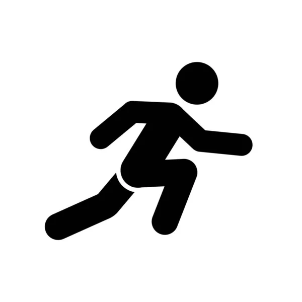 Run Man Icon People Motion Active Lifestyle Sign — 스톡 벡터