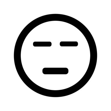 Çizgi film üzgün gülümseme yüz simgesi düz stil