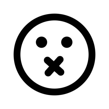 Çizgi film gülümseme yüz simgesi düz stil