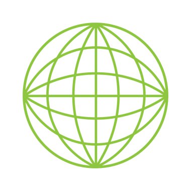 Çevre yeşili dünya ikonu biyodoğa yeşil eko web ve iş dünyası sembolü