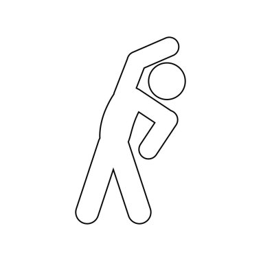 Egzersiz simgesi yapan adam Hareket halindeki insanlar aktif yaşam tarzı işareti