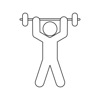 Egzersiz simgesi yapan adam Hareket halindeki insanlar aktif yaşam tarzı işareti