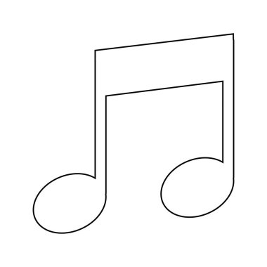 Radyo uygulamaları ve web sitesi için modern tasarım nota düz simgesi