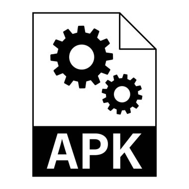 Web için APK dosya simgesinin modern düz tasarımı
