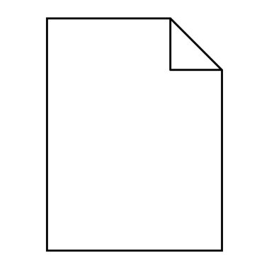 Web için boş model dosya simgesinin modern düz tasarımı