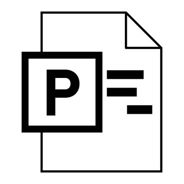 MPP proje dosya simgesinin modern düz tasarımı