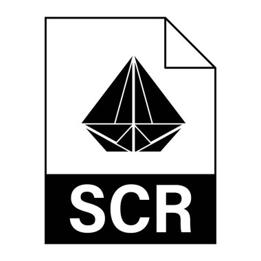 SCR dosya simgesinin web için modern düz tasarımı