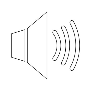 Web için hoparlör veya ses simgesinin modern düz tasarımı