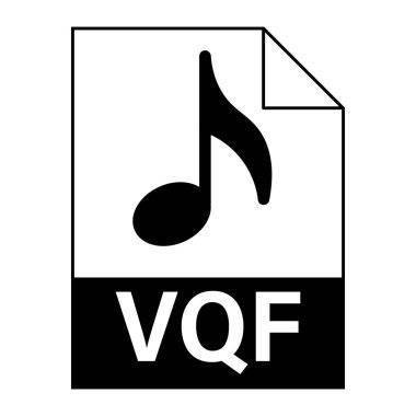 Web için VQF dosya simgesinin modern düz tasarımı