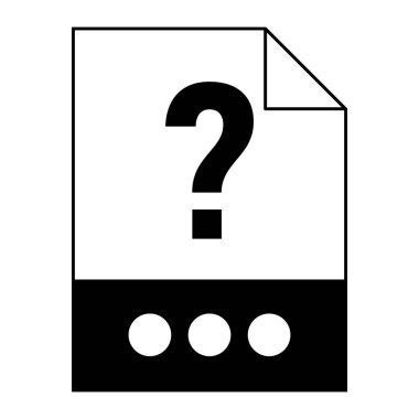 Web için bilinmeyen biçim dosya simgesinin modern düz tasarımı