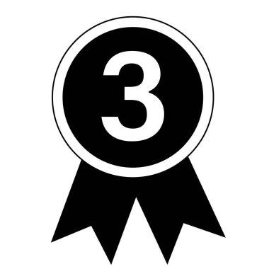 Kazananlar için kurdeleli basit bir ödül illüstrasyonu