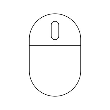 Fare Kişisel Bilgisayar Bileşeni simgesinin basit illüstrasyonu