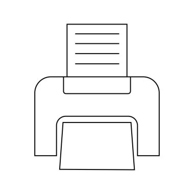 Yazıcı Kişisel bilgisayar bileşeni simgesinin basit illüstrasyonu