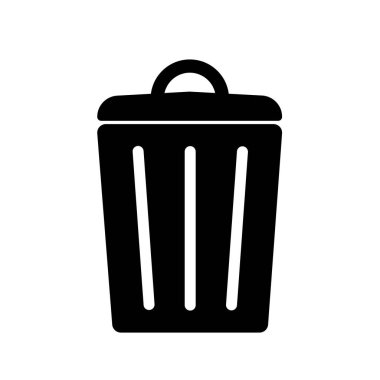 Çöp kutusu web ve iş dünyası için basit biyo eko simgesi