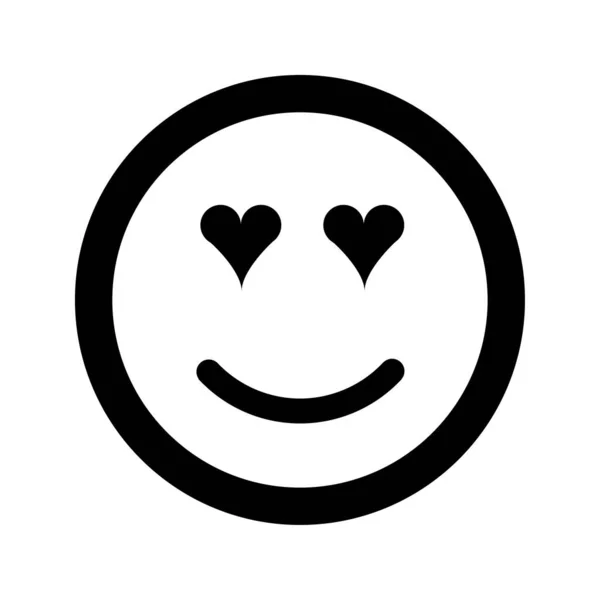 Cartoon Happy Smile Face Emoticon Icon Flat Style — 스톡 벡터