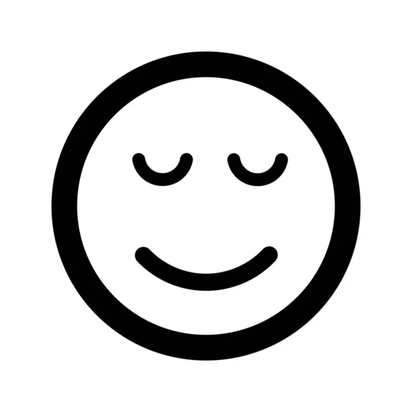 Caricatura Sonrisa Cara Emoticono Icono Estilo Plano — Vector de stock