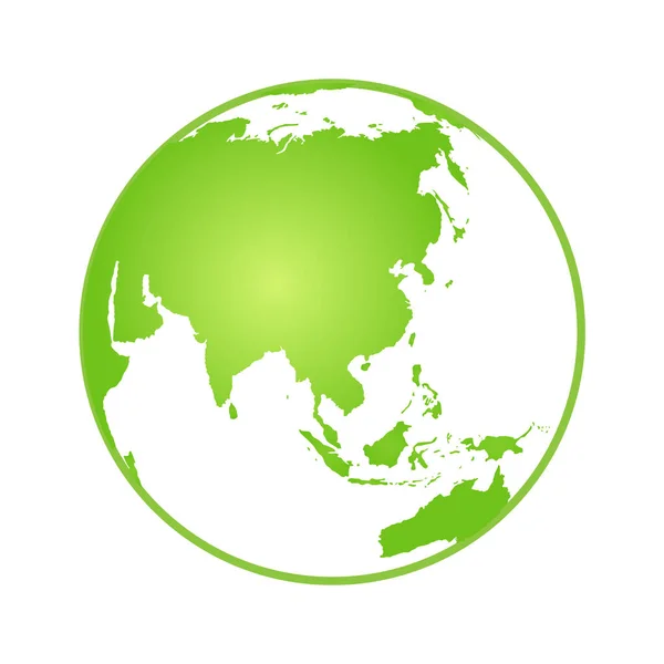 Eco Grön Planet Jord Ikon Bio Natur Grön Eko Symbol — Stock vektor
