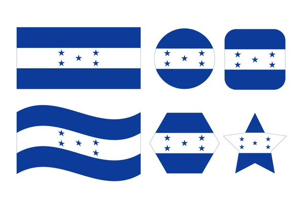 Bandera Honduras Ilustración Simple Para Día Independencia Elección — Vector de stock