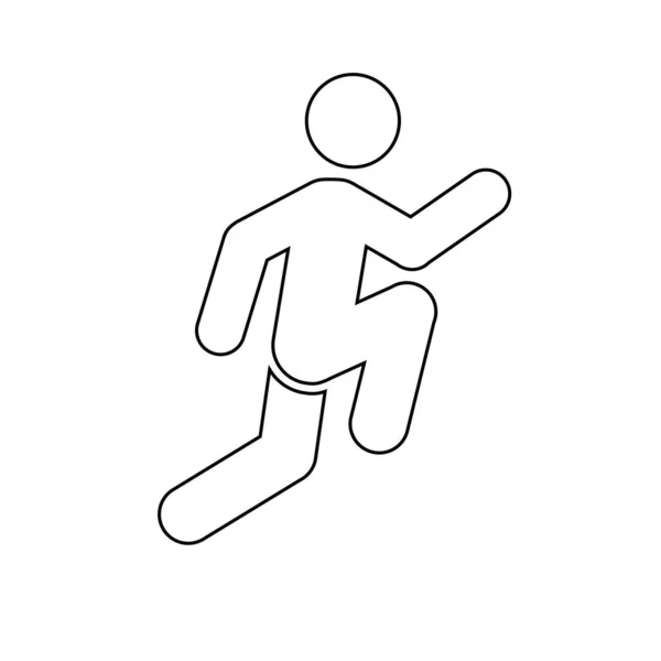 Jump Man Ikone Menschen Bewegung Zeichen Für Aktiven Lebensstil — Stockvektor