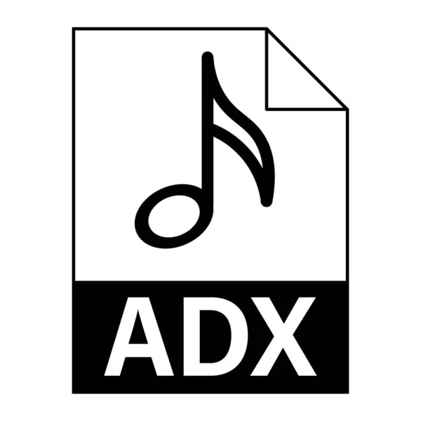 Diseño Plano Moderno Del Icono Del Archivo Adx Para Web — Archivo Imágenes Vectoriales