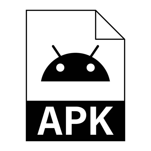 Diseño Plano Moderno Icono Archivo Apk Para Web — Vector de stock