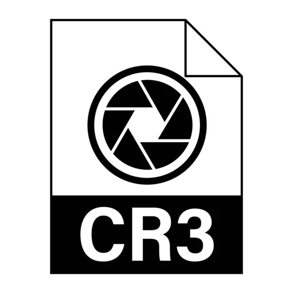 Web Cr3文件图标的现代平面设计 — 图库矢量图片