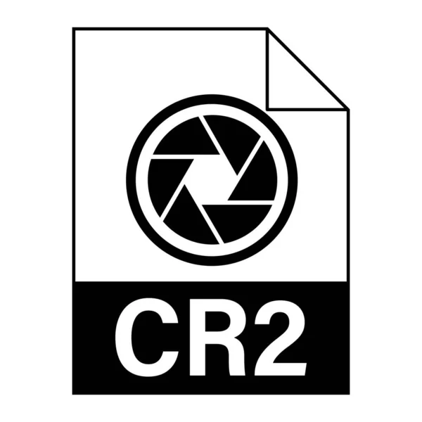 Web Cr2文件图标的现代平面设计 — 图库矢量图片