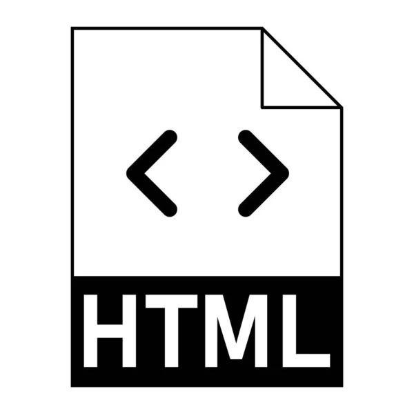 Diseño Plano Moderno Icono Archivo Html Para Web — Vector de stock