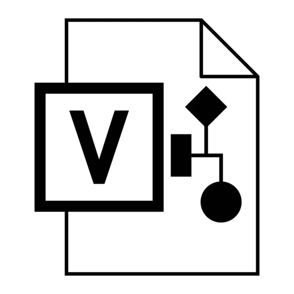 Modern Flat Design Logo Vsd Visio Drawing File Icon — 图库矢量图片