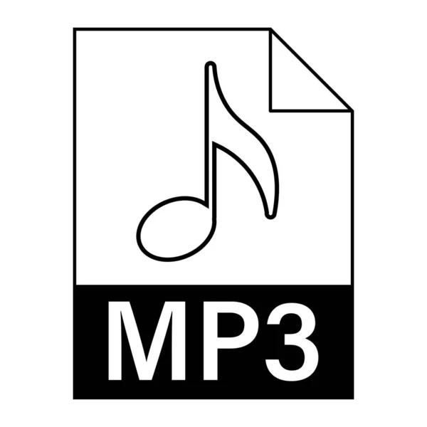 Modernes Flaches Design Des Mp3 Dateisymbols Für Das Web — Stockvektor