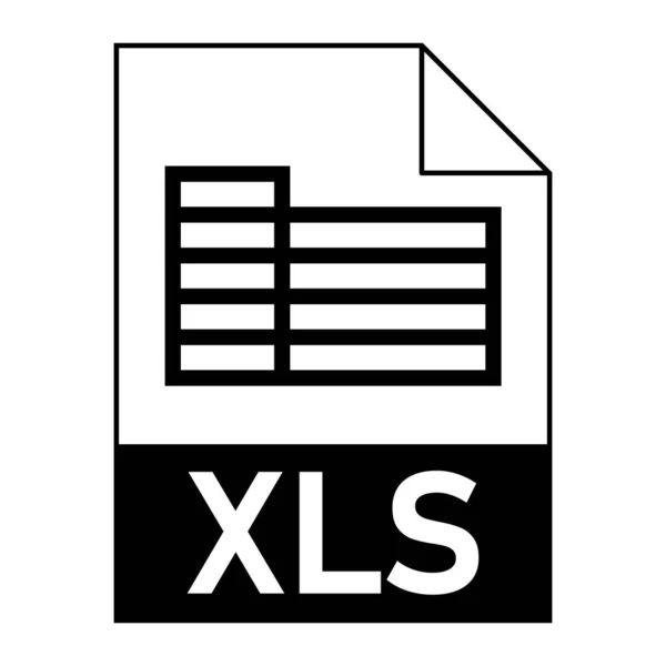 Modern Lapos Design Xls Fájl Ikon Web — Stock Vector