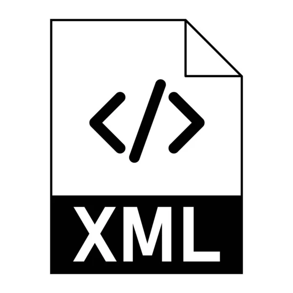 Diseño Plano Moderno Del Icono Archivo Xml Para Web — Vector de stock