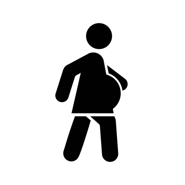 Schwangere Ikone Menschen Bewegung Zeichen Für Aktiven Lebensstil — Stockvektor