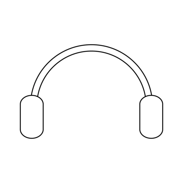 Illustration Simple Casque Icône Composant Ordinateur Personnel — Image vectorielle